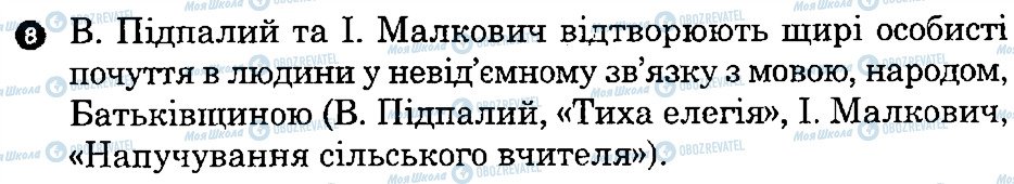 ГДЗ Українська література 8 клас сторінка 8