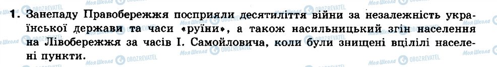 ГДЗ История Украины 8 класс страница 1