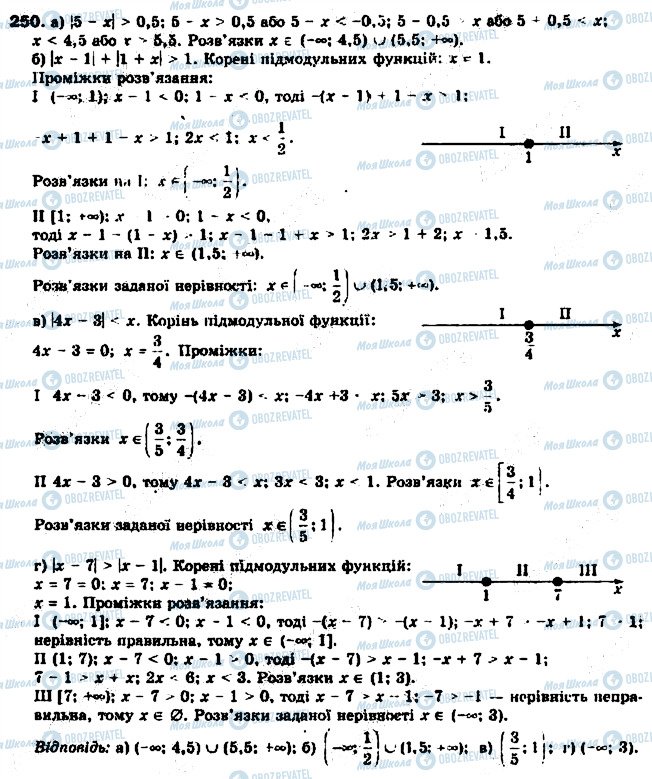 ГДЗ Алгебра 9 клас сторінка 250