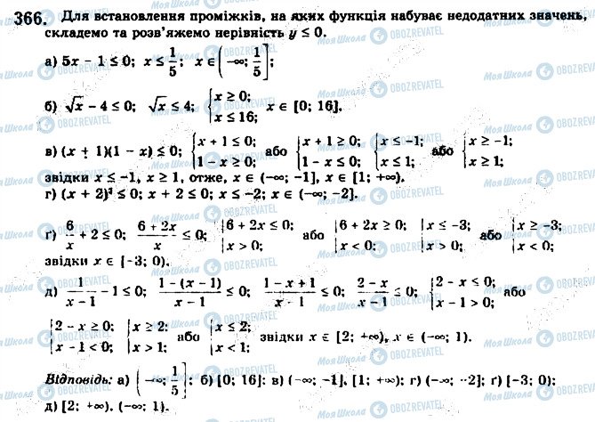 ГДЗ Алгебра 9 клас сторінка 366