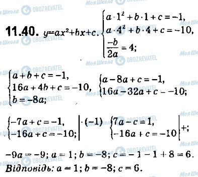 ГДЗ Алгебра 9 клас сторінка 40