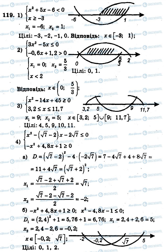 ГДЗ Алгебра 9 класс страница 119