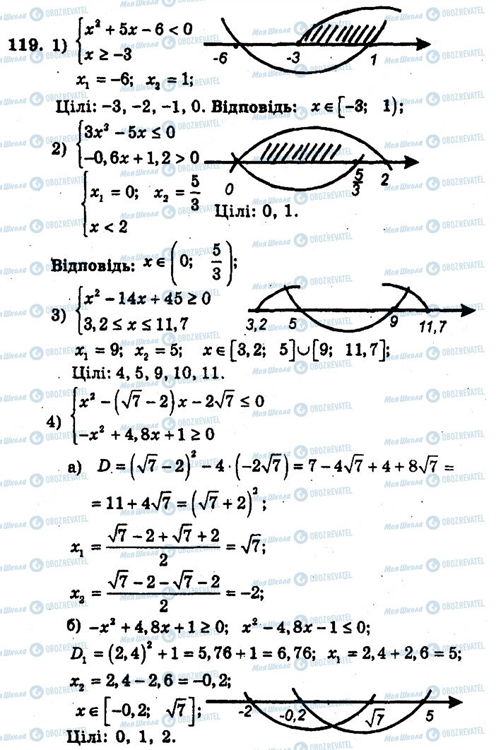 ГДЗ Алгебра 9 клас сторінка 119