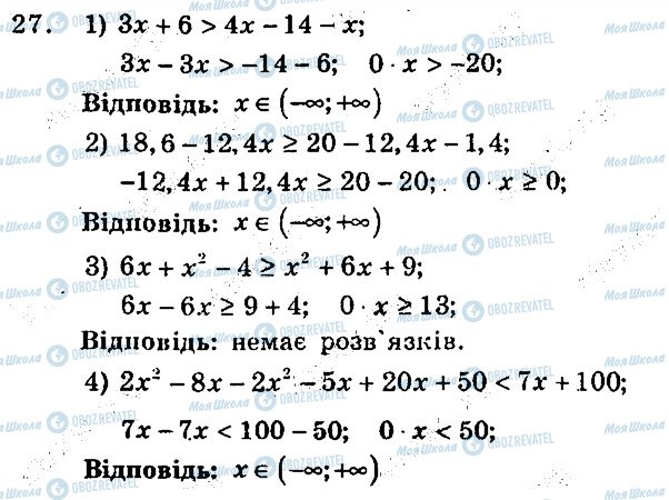 ГДЗ Алгебра 9 клас сторінка 27