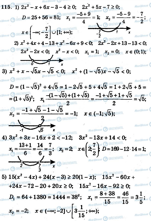ГДЗ Алгебра 9 клас сторінка 115