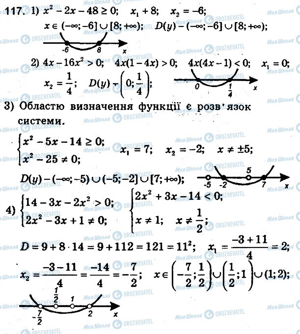 ГДЗ Алгебра 9 клас сторінка 117