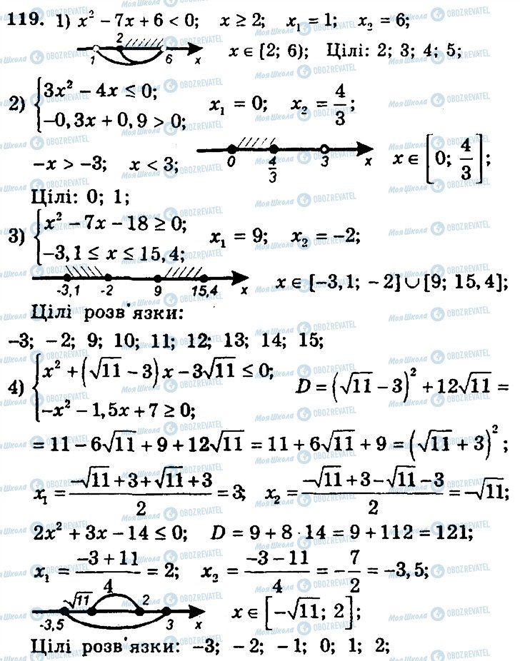 ГДЗ Алгебра 9 клас сторінка 119