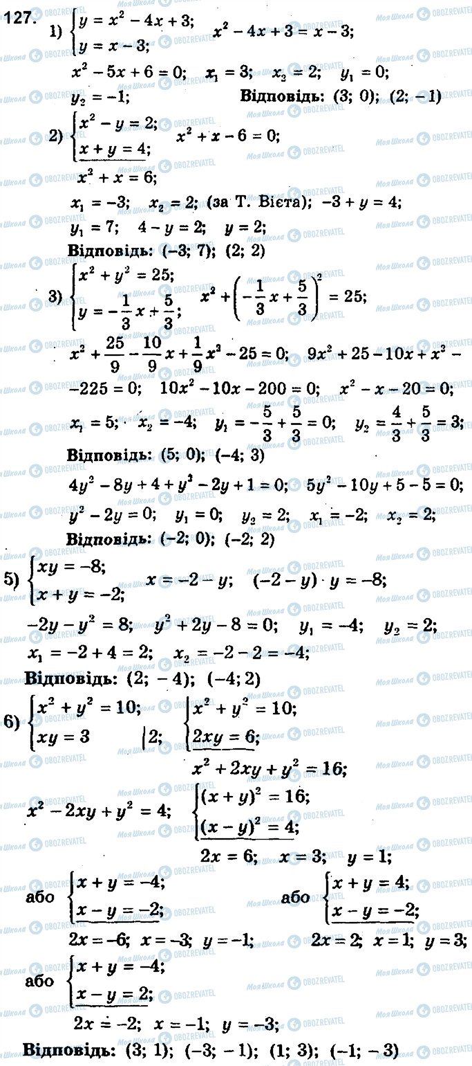 ГДЗ Алгебра 9 клас сторінка 127