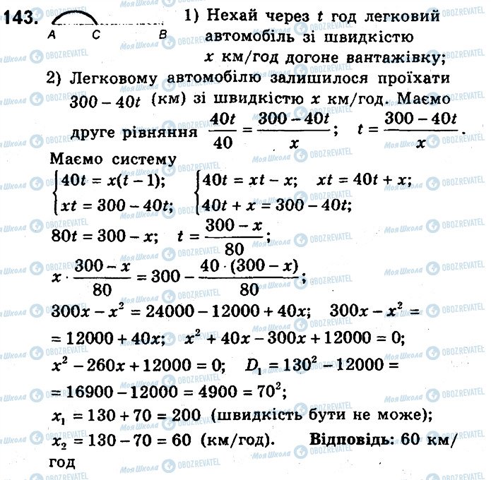 ГДЗ Алгебра 9 клас сторінка 143
