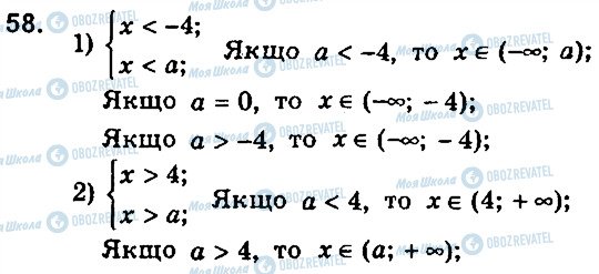 ГДЗ Алгебра 9 клас сторінка 58