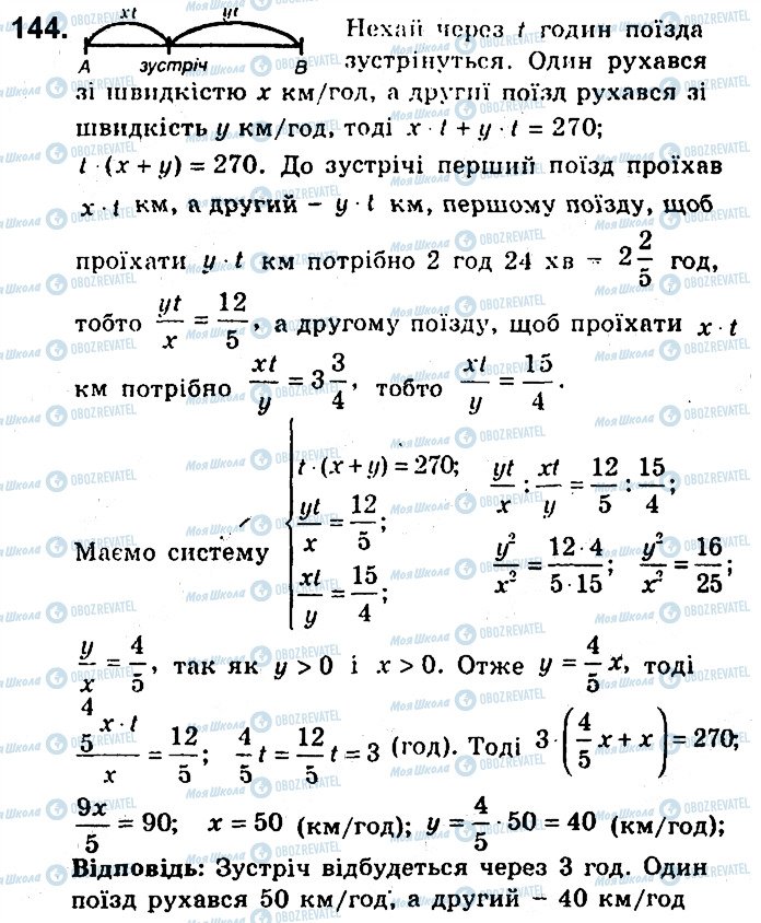 ГДЗ Алгебра 9 клас сторінка 144