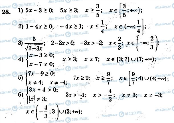 ГДЗ Алгебра 9 класс страница 28