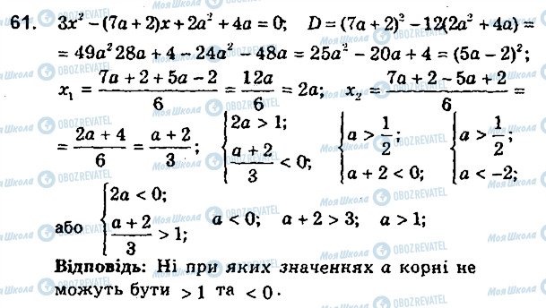 ГДЗ Алгебра 9 клас сторінка 61