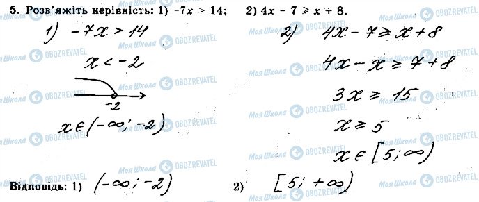 ГДЗ Алгебра 9 клас сторінка 5