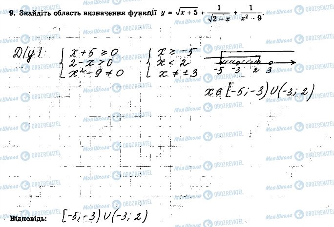 ГДЗ Алгебра 9 класс страница 9