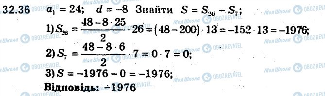 ГДЗ Алгебра 9 класс страница 36