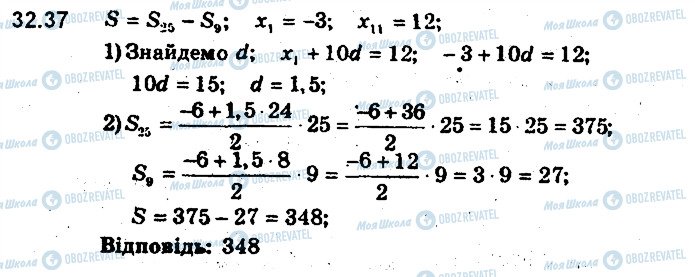 ГДЗ Алгебра 9 клас сторінка 37