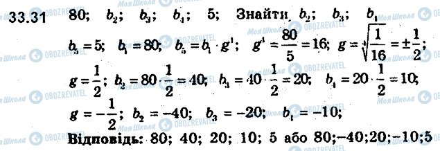 ГДЗ Алгебра 9 клас сторінка 31