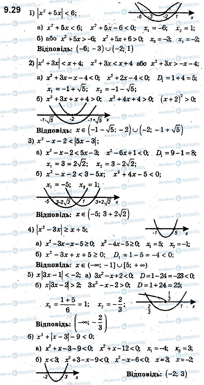ГДЗ Алгебра 9 класс страница 29