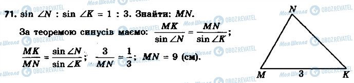 ГДЗ Геометрія 9 клас сторінка 71