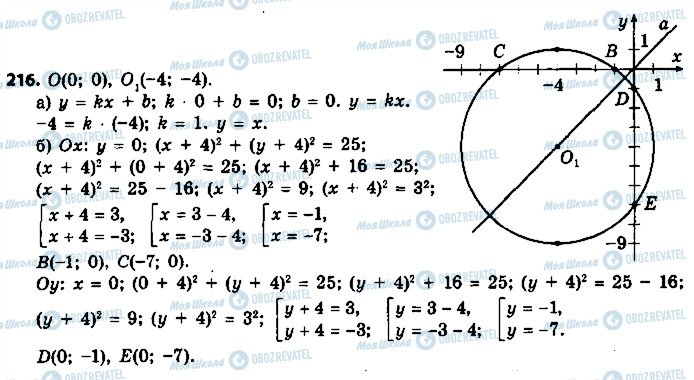 ГДЗ Геометрия 9 класс страница 216