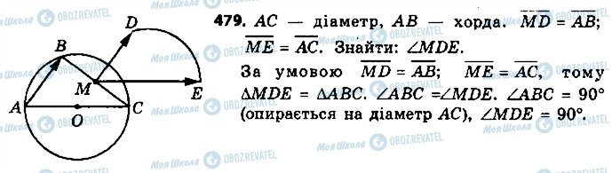 ГДЗ Геометрія 9 клас сторінка 479