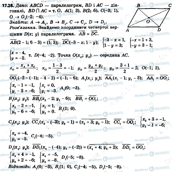 ГДЗ Геометрія 9 клас сторінка 28