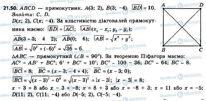 ГДЗ Геометрія 9 клас сторінка 50