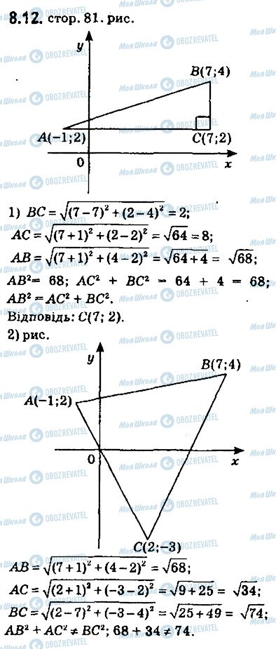 ГДЗ Геометрія 9 клас сторінка 12