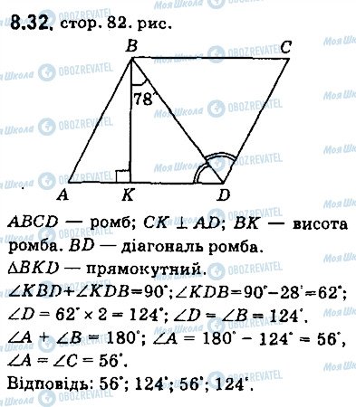 ГДЗ Геометрія 9 клас сторінка 32