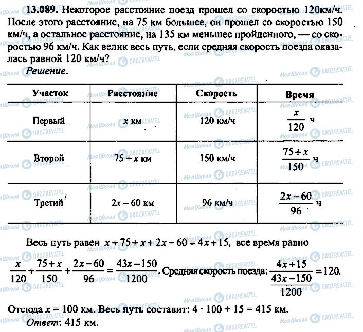 ГДЗ Алгебра 9 класс страница 89