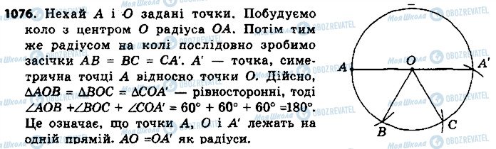 ГДЗ Геометрія 9 клас сторінка 1076