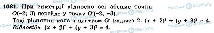 ГДЗ Геометрія 9 клас сторінка 1081