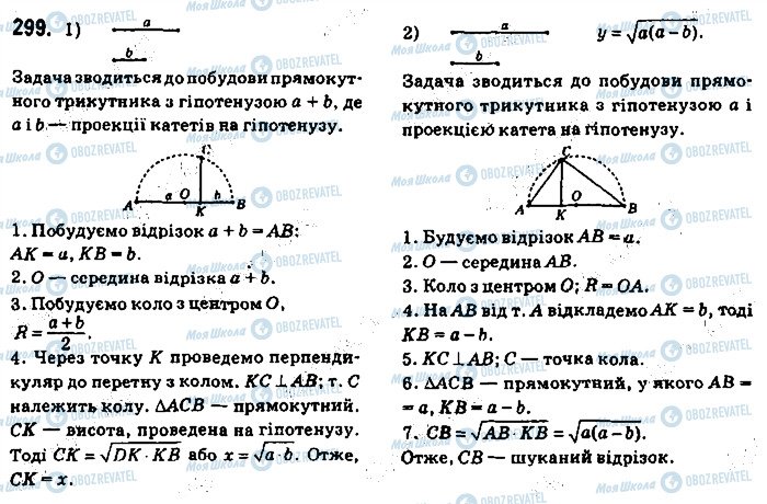 ГДЗ Геометрія 9 клас сторінка 299