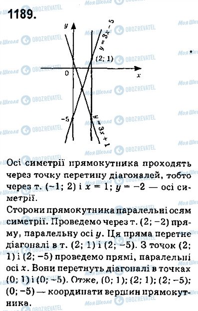 ГДЗ Геометрія 9 клас сторінка 1189