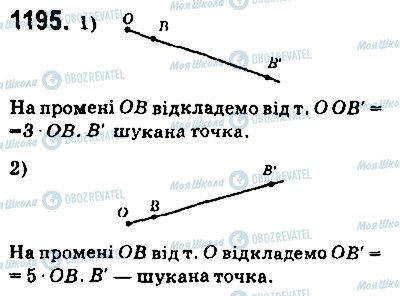 ГДЗ Геометрія 9 клас сторінка 1195