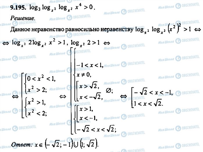 ГДЗ Алгебра 9 клас сторінка 195