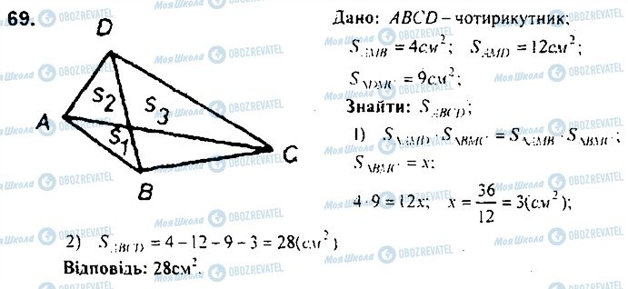 ГДЗ Геометрія 9 клас сторінка 69