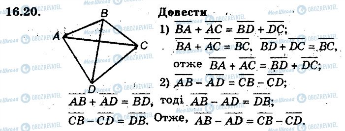 ГДЗ Геометрія 9 клас сторінка 20