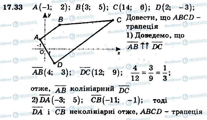 ГДЗ Геометрія 9 клас сторінка 33