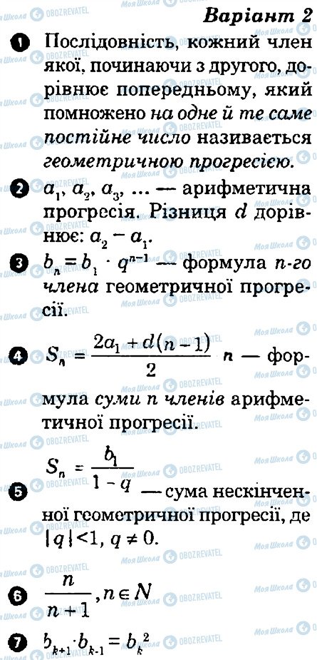 ГДЗ Алгебра 9 клас сторінка В2