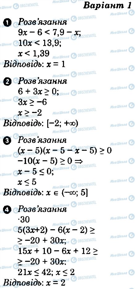 ГДЗ Алгебра 9 класс страница В1