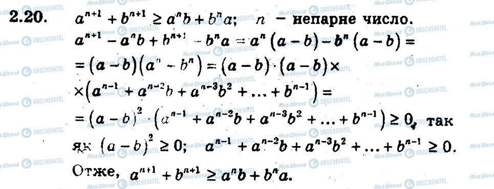 ГДЗ Алгебра 9 клас сторінка 20