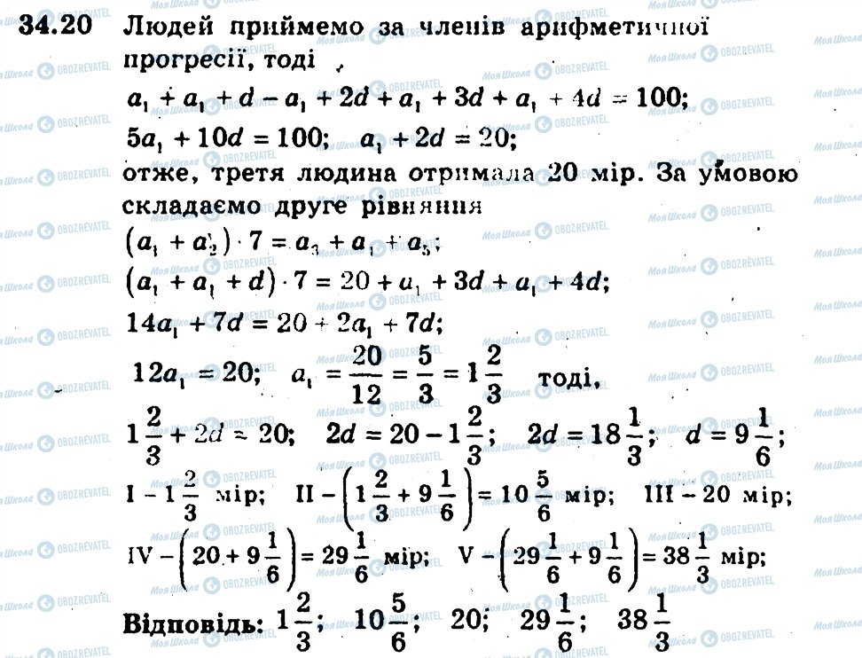 ГДЗ Алгебра 9 клас сторінка 20