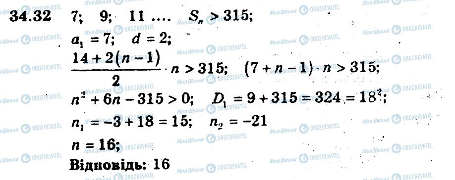 ГДЗ Алгебра 9 клас сторінка 32