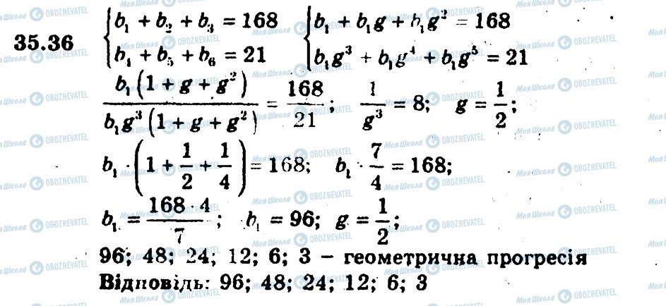 ГДЗ Алгебра 9 клас сторінка 36