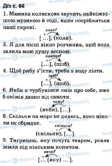 ГДЗ Українська мова 9 клас сторінка сторінка66