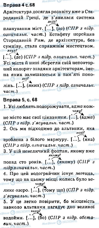 ГДЗ Українська мова 9 клас сторінка сторінка68