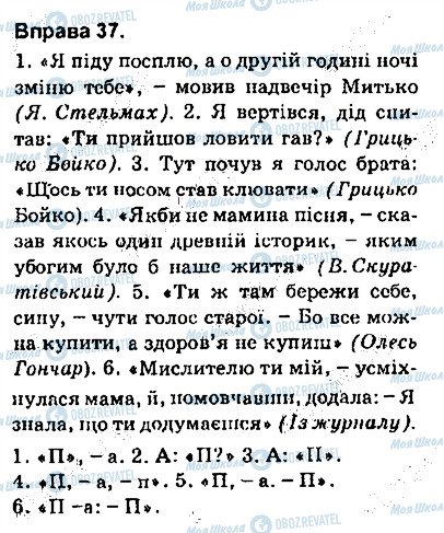 ГДЗ Українська мова 9 клас сторінка 37
