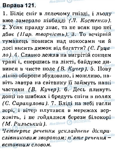 ГДЗ Українська мова 9 клас сторінка 121